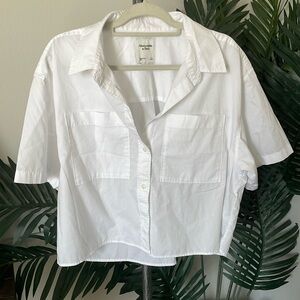 Abercrombie cropped button up!